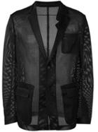 Givenchy Mesh Effect Blazer, Men's, Size: 50, Black, Polyamide