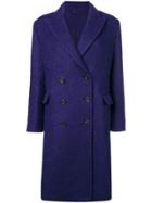 Ermanno Scervino Double Breasted Coat - Pink & Purple