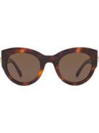 Versace Eyewear Chunky Frame Tortoiseshell Sunglasses - Brown