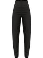 Chanel Pre-owned High Rise Tapered Trousers - Black