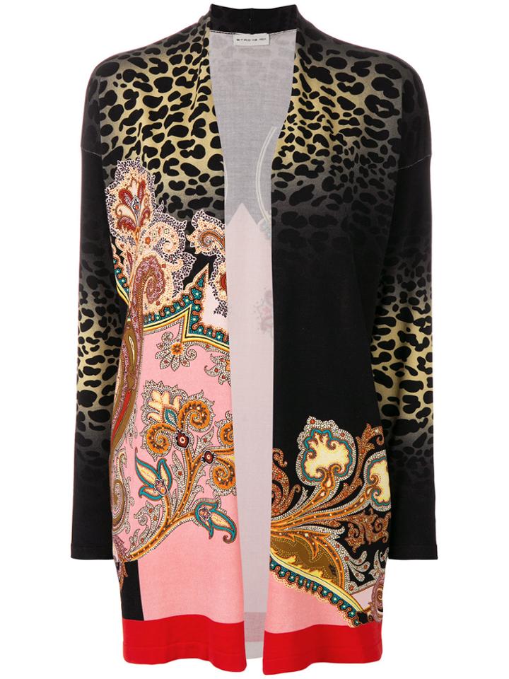 Etro Mixed Print Cardigan - Black