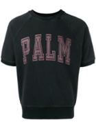 Palm Angels Palm Slogan Crop T-shirt, Men's, Size: Large, Black, Cotton