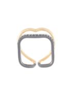 Roberto Marroni Double Ring, Women's, Metallic, Diamond/18kt White Gold/18kt Yellow Gold