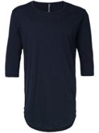 Kazuyuki Kumagai - Curved Hem T-shirt - Men - Cotton - 2, Blue, Cotton