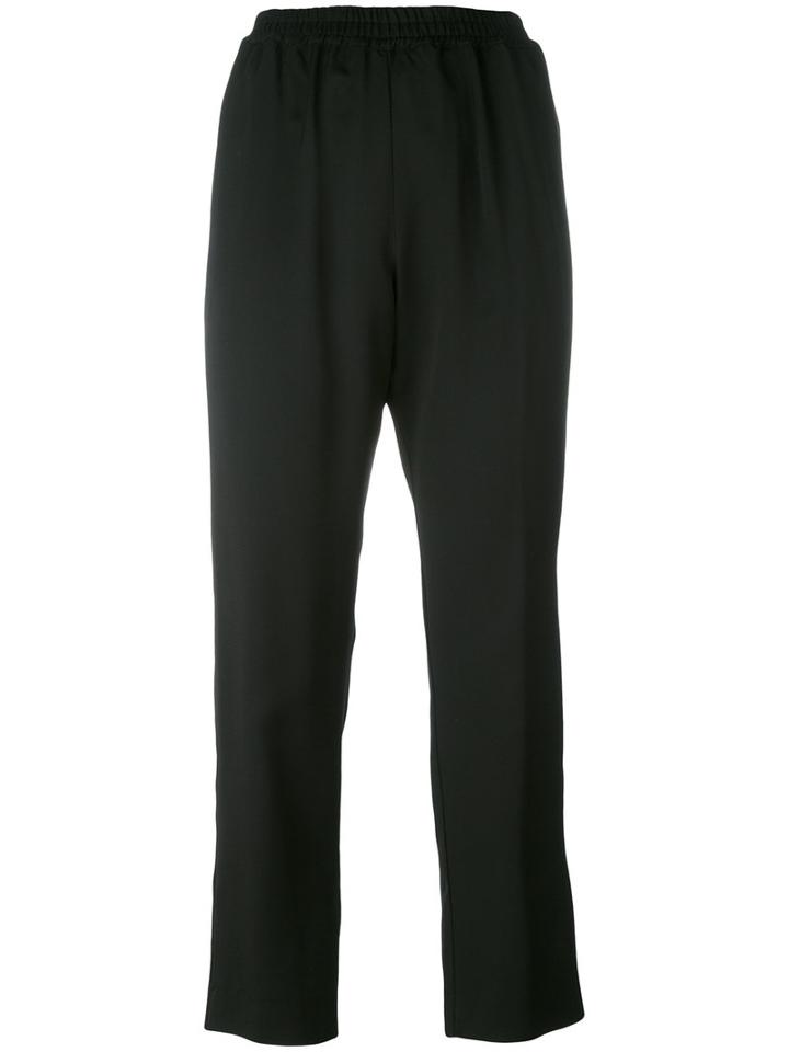 Gianluca Capannolo Drop Crotch Cropped Trousers, Women's, Size: 44, Black, Viscose