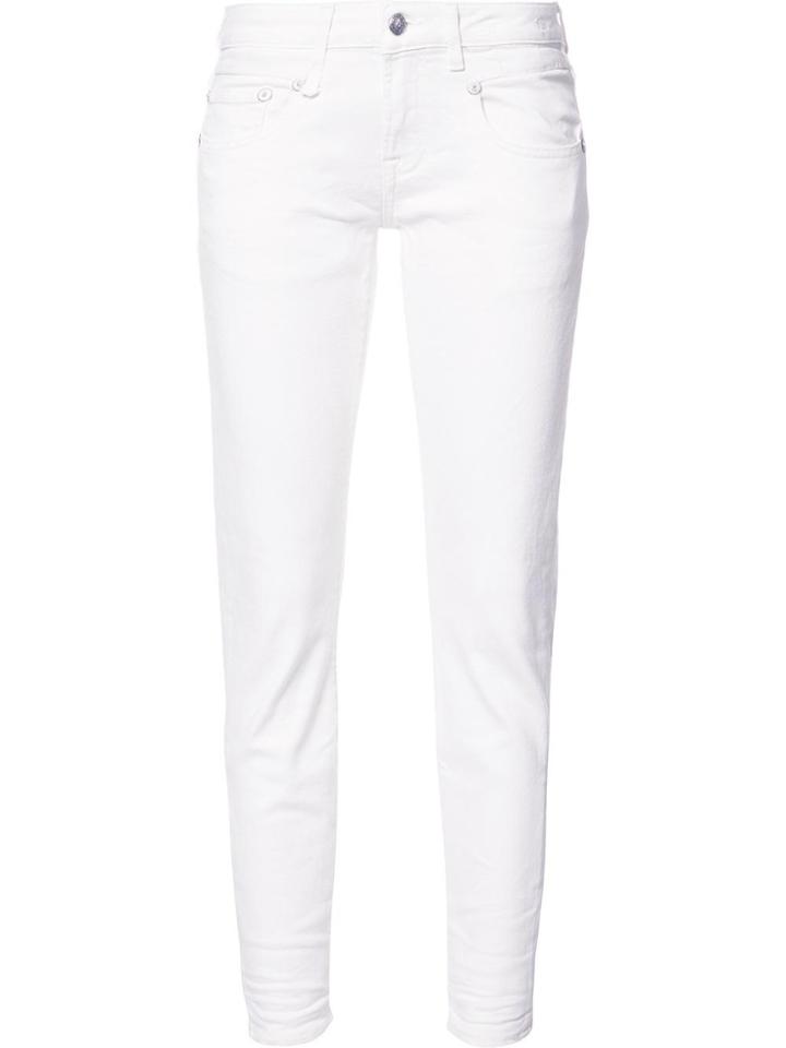 R13 'riot' Skinny Jeans - White