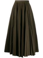 Katharine Hamnett London Ray Pleated Long Skirt - Green