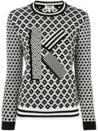 Kenzo - K Geometric Intarsia Jumper - Women - Cotton/wool - L, Black, Cotton/wool