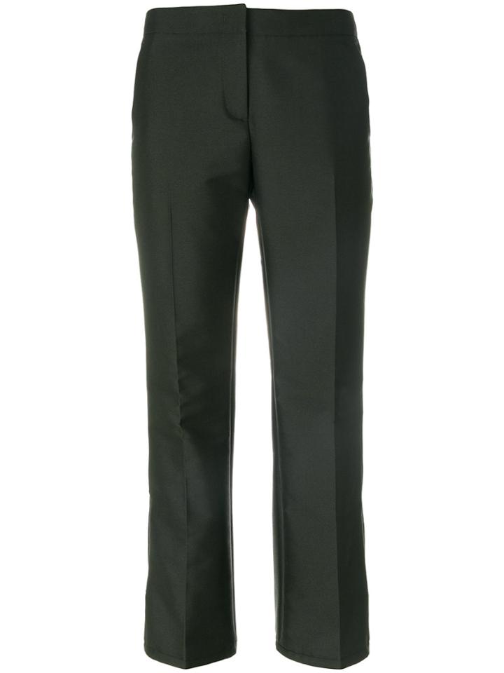 No21 Brooch Detail Cropped Trousers - Green