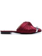 No21 Bow Detail Twist Slippers - Red
