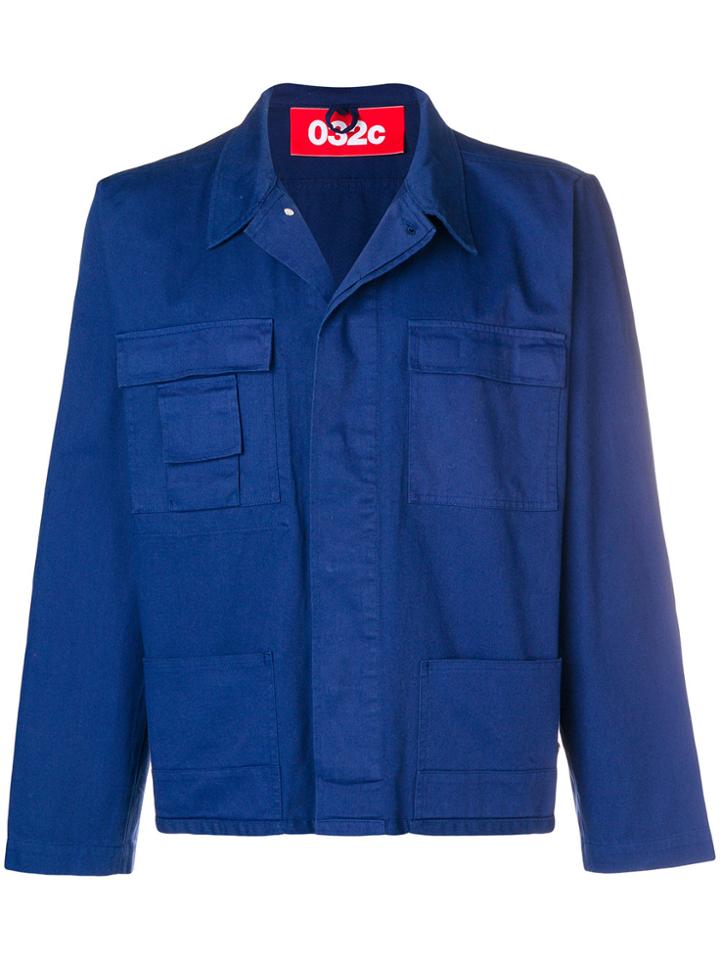 032c Cargo Pocket Military Jacket - Blue