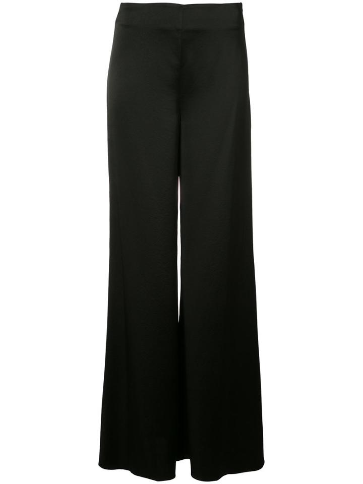 Co - Wide-leg Trousers - Women - Polyester/triacetate - S, Women's, Black, Polyester/triacetate