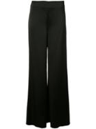 Co - Wide-leg Trousers - Women - Polyester/triacetate - S, Women's, Black, Polyester/triacetate