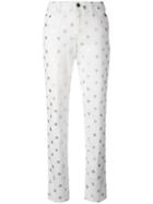 Just Cavalli - Star Print Cropped Jeans - Women - Cotton/spandex/elastane - 30, White, Cotton/spandex/elastane