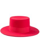 Saint Laurent Wide Brim Hat - Red