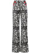 De La Vali Una Printed Wide Leg Trousers - Black