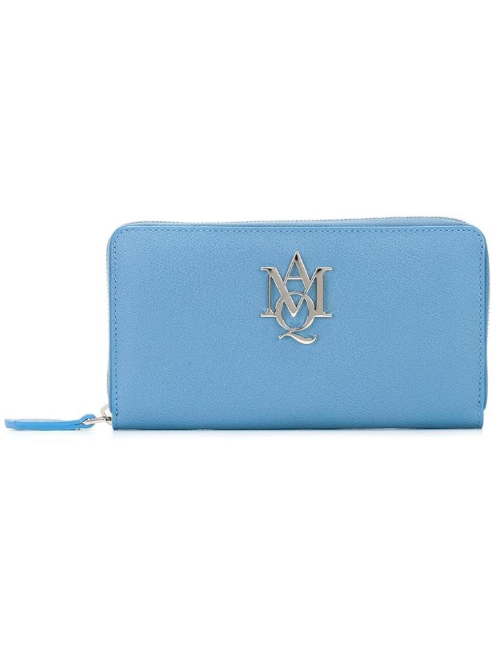 Alexander Mcqueen 'insignia' Wallet - Blue