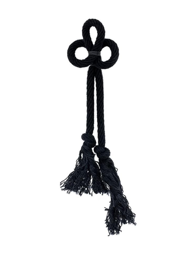 Ann Demeulemeester Tassel Embellished Brooch - Black