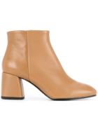 Estnation Chunky Heel Ankle Boots - Brown