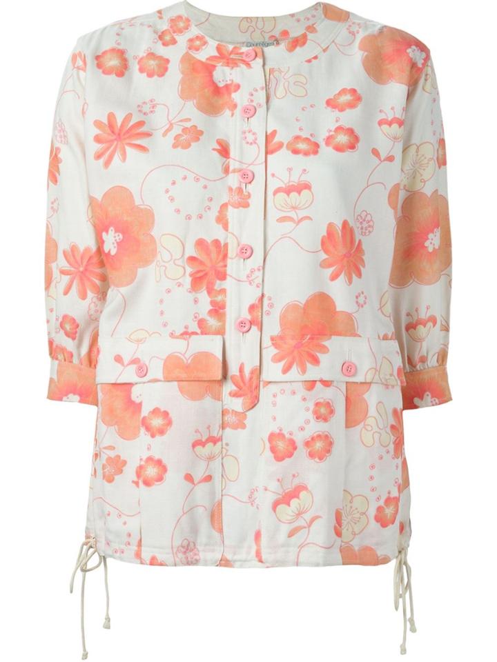 Courrèges Vintage Floral Print Top - White