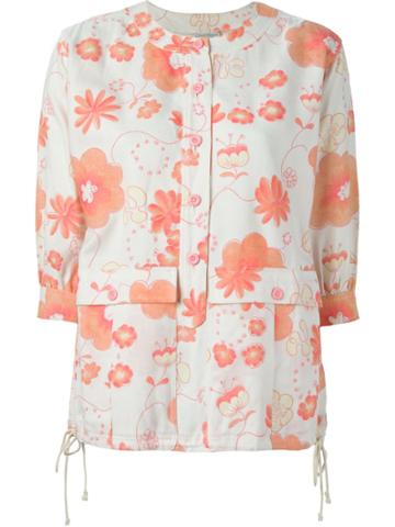 Courrèges Vintage Floral Print Top - White