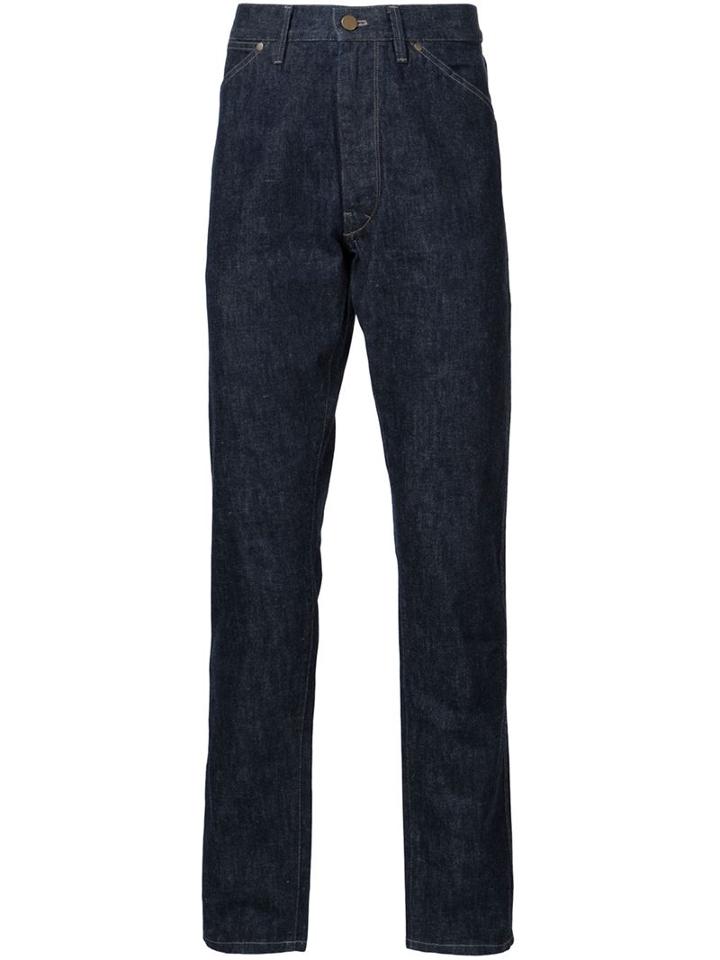 Lemaire Straight Leg Jeans, Men's, Size: 50, Blue, Cotton