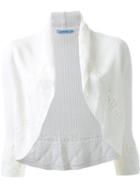 Guild Prime Ribbed Lace Detail Cropped Cardigan
