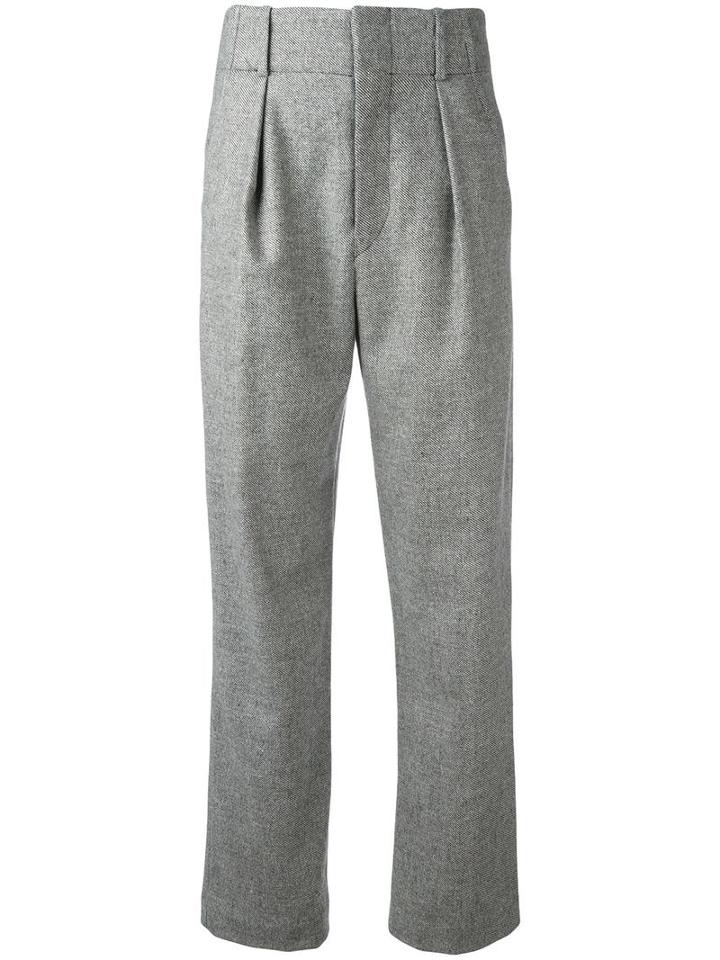Isabel Marant - 'kelan' Checked Trousers - Women - Silk/acrylic/polyester/virgin Wool - 34, Black, Silk/acrylic/polyester/virgin Wool