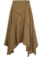 Muller Of Yoshiokubo Dry Tweed Skirt - Brown