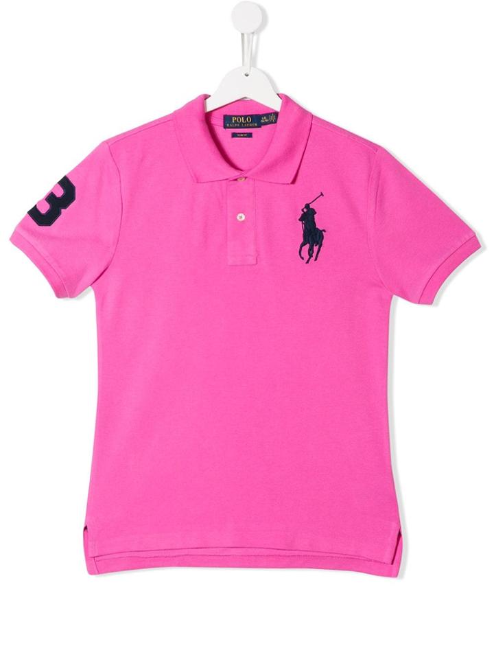 Ralph Lauren Kids Embroidered Logo Polo Shirt - Pink