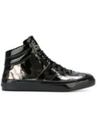Jimmy Choo Belgravia Hi-top Sneakers, Men's, Size: 45, Black, Calf Leather/rubber