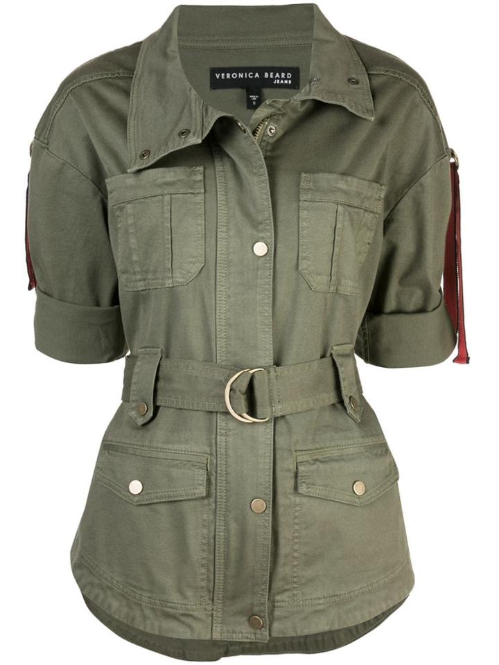 Veronica Beard Belted Military Jacket - Green