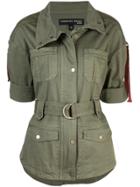 Veronica Beard Belted Military Jacket - Green