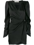 Nineminutes Wrap Front Mini Dress - Black