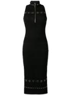 Versace Jeans Fitted Mesh Dress - Black