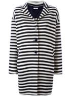 P.a.r.o.s.h. Lomar Striped Coat, Women's, Size: Medium, Black, Wool
