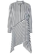 Marques'almeida Asymmetric Stripe Shirt Dress - Black