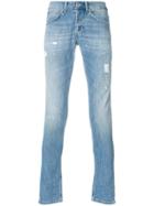Dondup Slim Fit Ripped Jeans - Blue