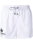 Dolce & Gabbana Logo Swim Shorts - White