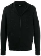 Fendi Bag Bugs Zipped Hoodie - Black