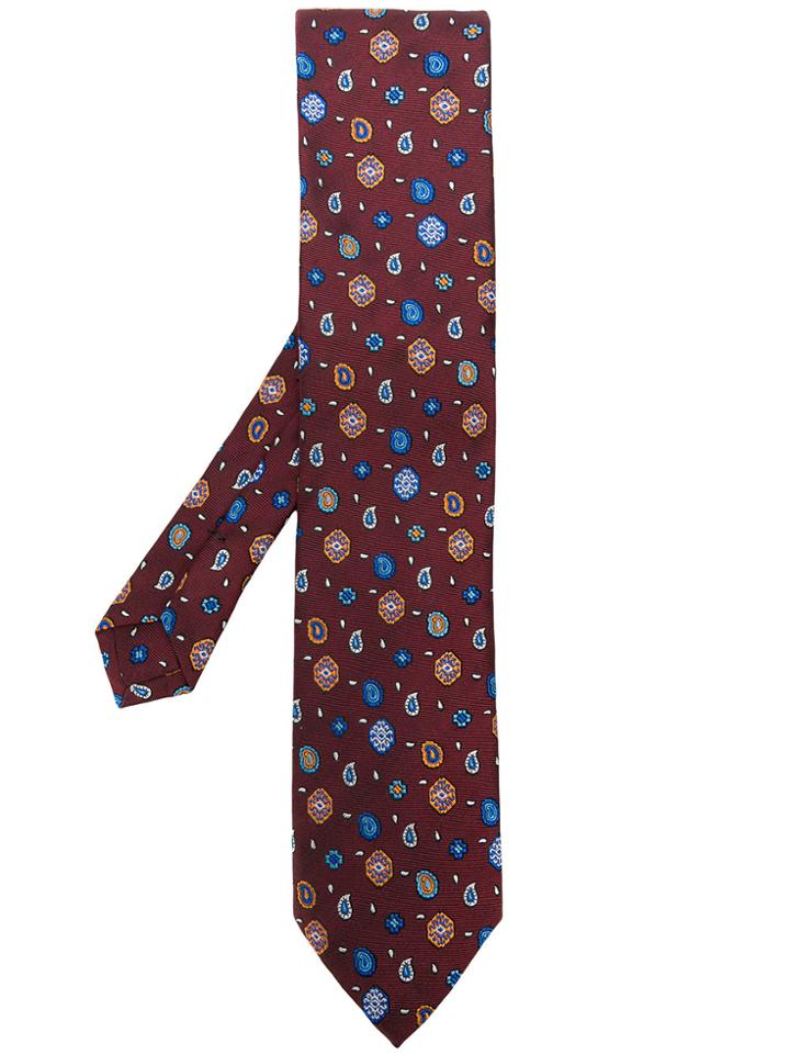 Etro Micro-paisley Pattern Tie - Red