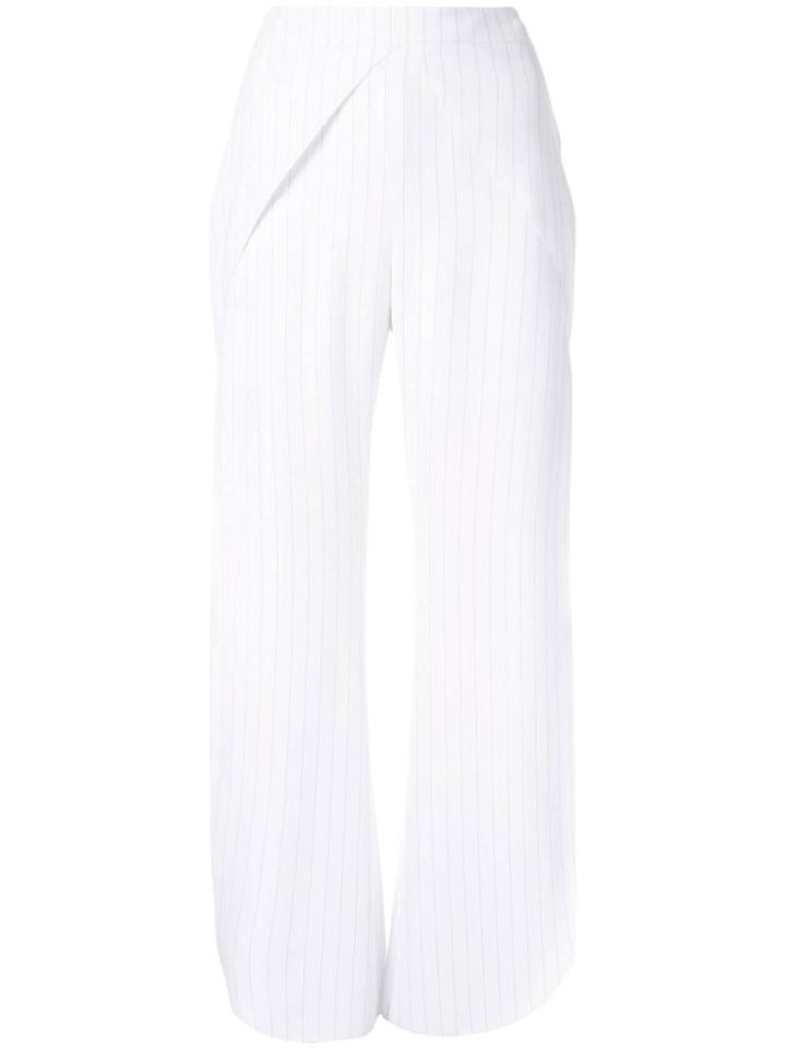 Goen.j Pinstriped Trousers - White