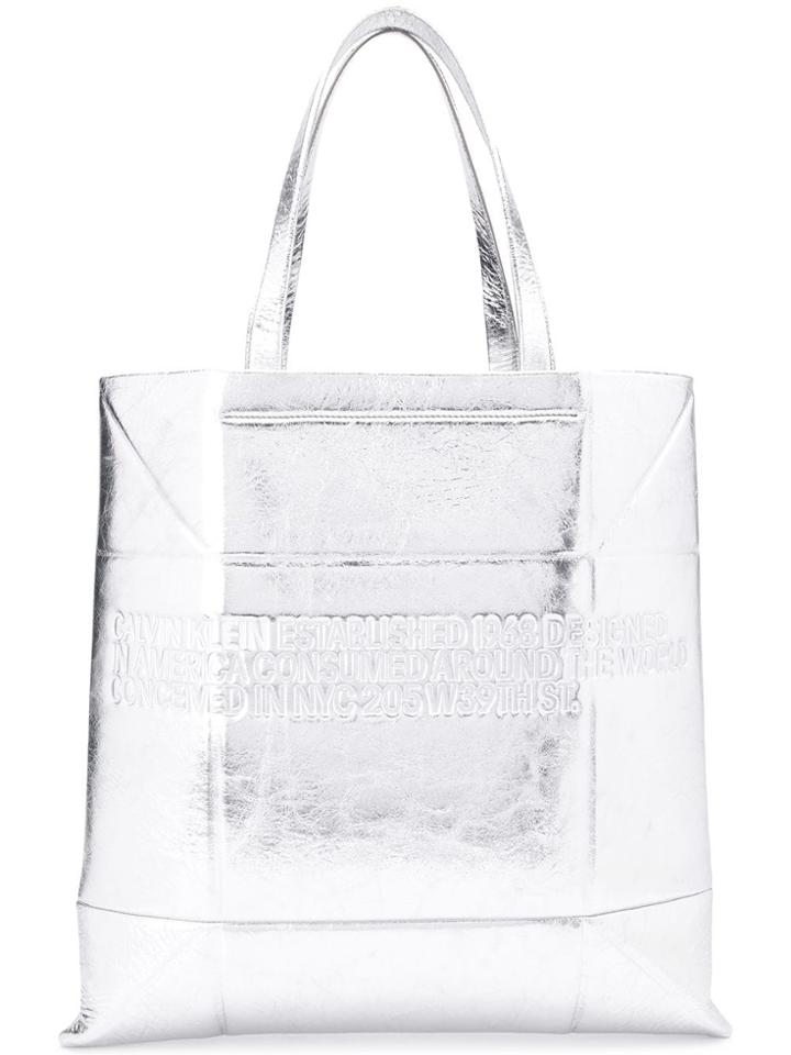 Calvin Klein 205w39nyc Origami Tote - Silver