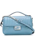 Fendi Micro 'double Baguette' Crossbody Bag, Women's, Blue