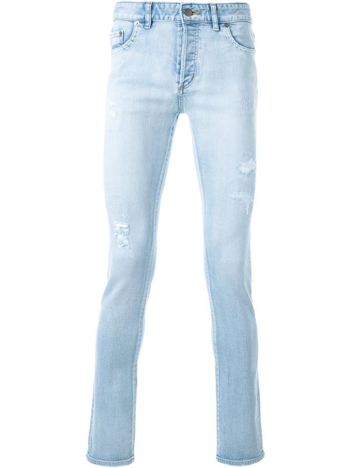 Hl Heddie Lovu Bleach Skinny Jeans, Men's, Size: 29, Blue, Cotton/polyurethane