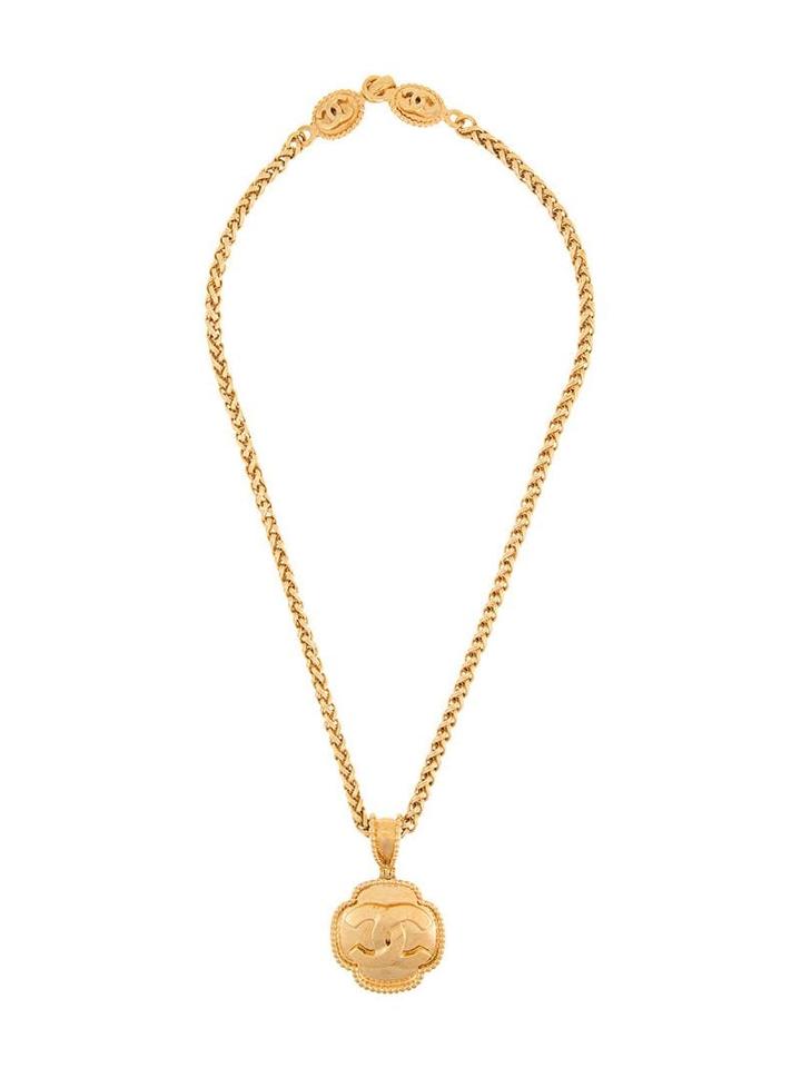 Chanel Pre-owned Chanel Pre-owned Cc Logos Gold Chain Pendant Necklace