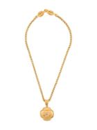 Chanel Pre-owned Chanel Pre-owned Cc Logos Gold Chain Pendant Necklace
