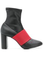 Mm6 Maison Margiela Contrast Strap Boots - Black