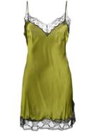 Burberry Lace-trim Slip Dress - Green