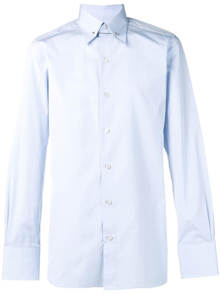 Tom Ford Collar Bar Shirt - Blue